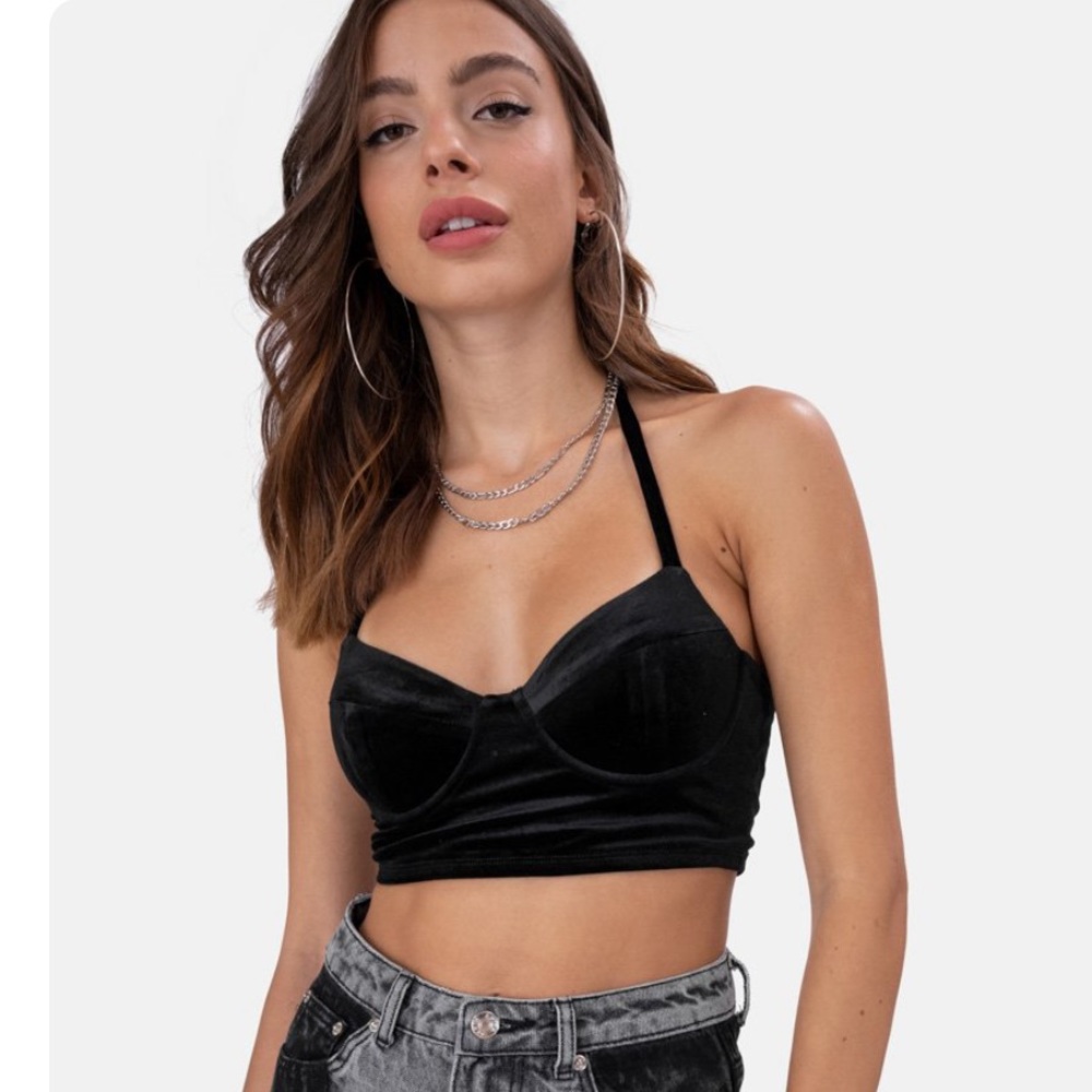 Adika Velvet Crop Top